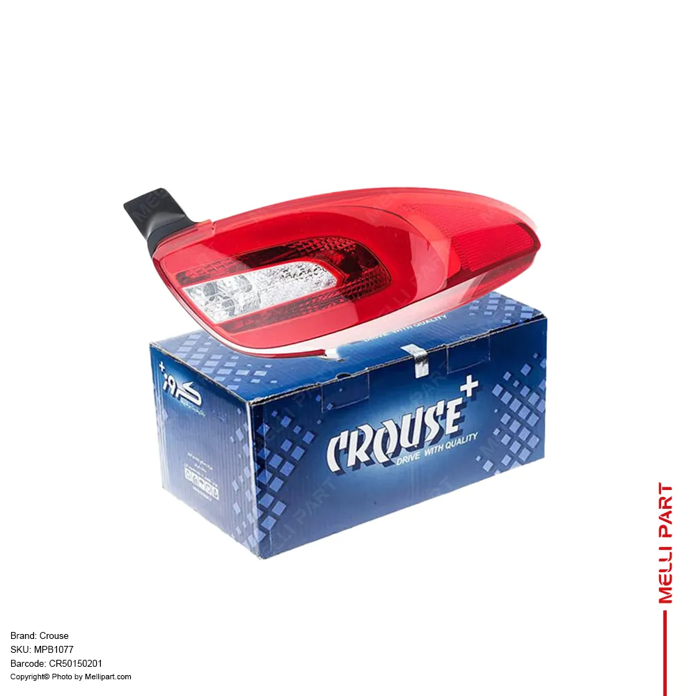 چراغ خطر عقب چپ (راننده) ترکیب قرمز، سفید پژو 207 کد CR50150201 - کروز (Crouse)