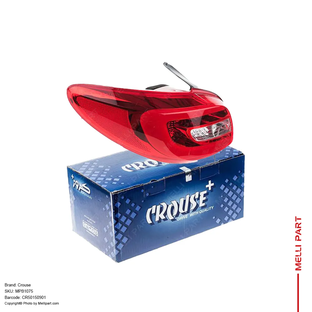 چراغ خطر عقب چپ (راننده) ترکیب قرمز، سفید پژو 207 کد CR50150901 - کروز (Crouse)