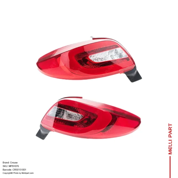 چراغ خطر عقب راست (سرنشین) ترکیب قرمز، سفید پژو 207 کد CR50151001 - کروز (Crouse)